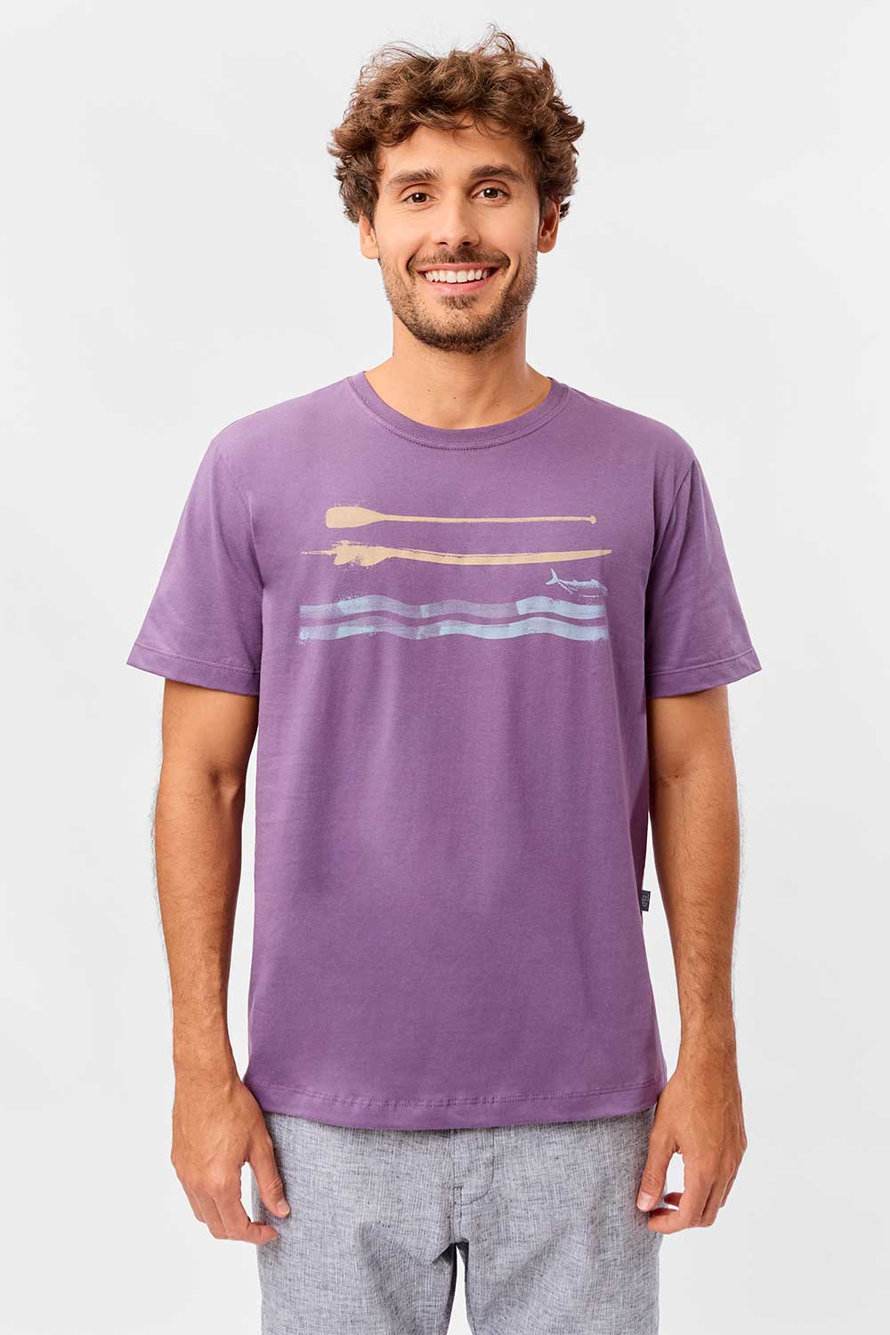 T-Shirt Estampada Stand Up Roxo