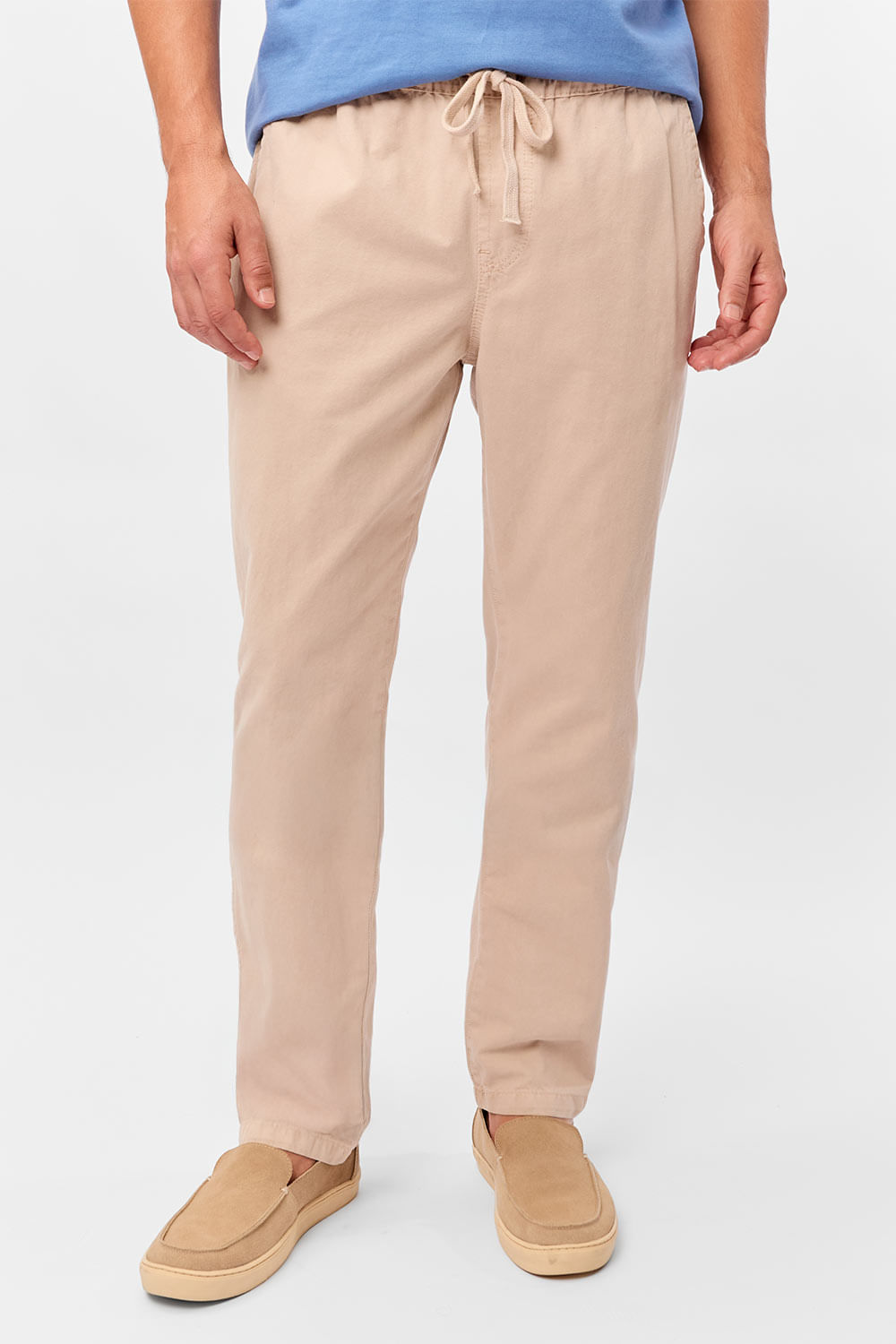 Calça Chino Com Cós Elástico Chino