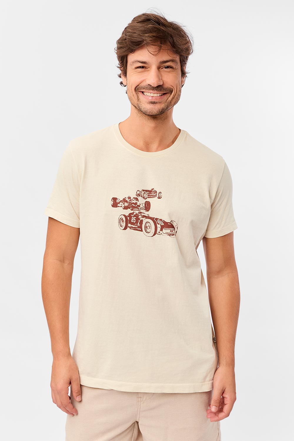 T-Shirt Estampada Stone Kart Off White