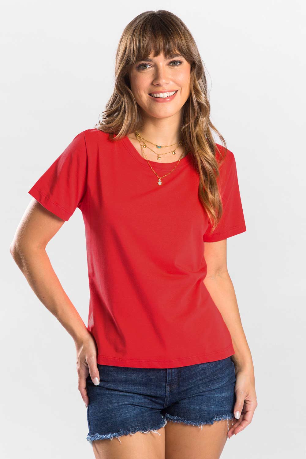 Blusa Básica Egípcia Premium Vermelha