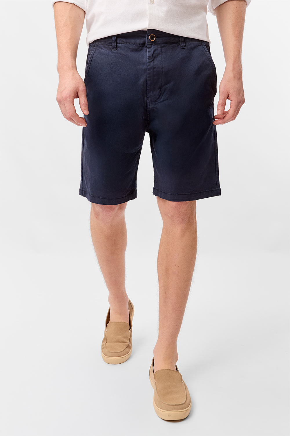Bermuda Chino New Flex Azul Marinho