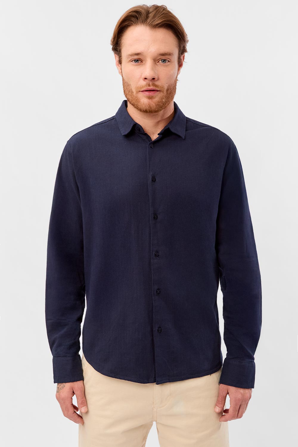 Camisa Linho Premium Azul Marinho