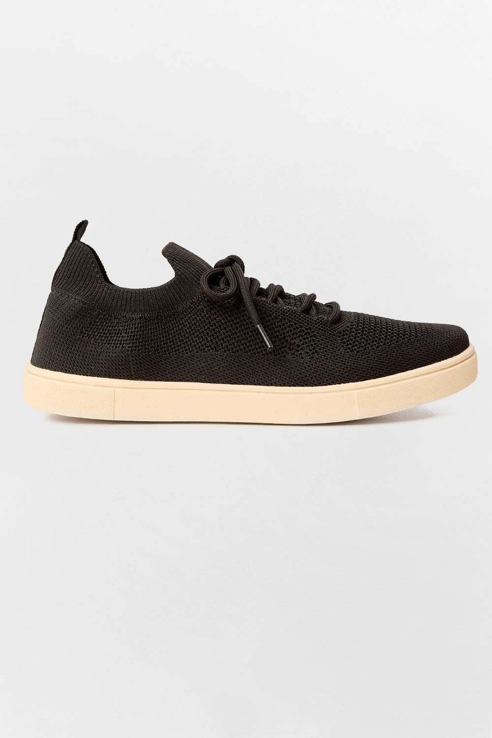 Tênis Knit Cadarço Preto
