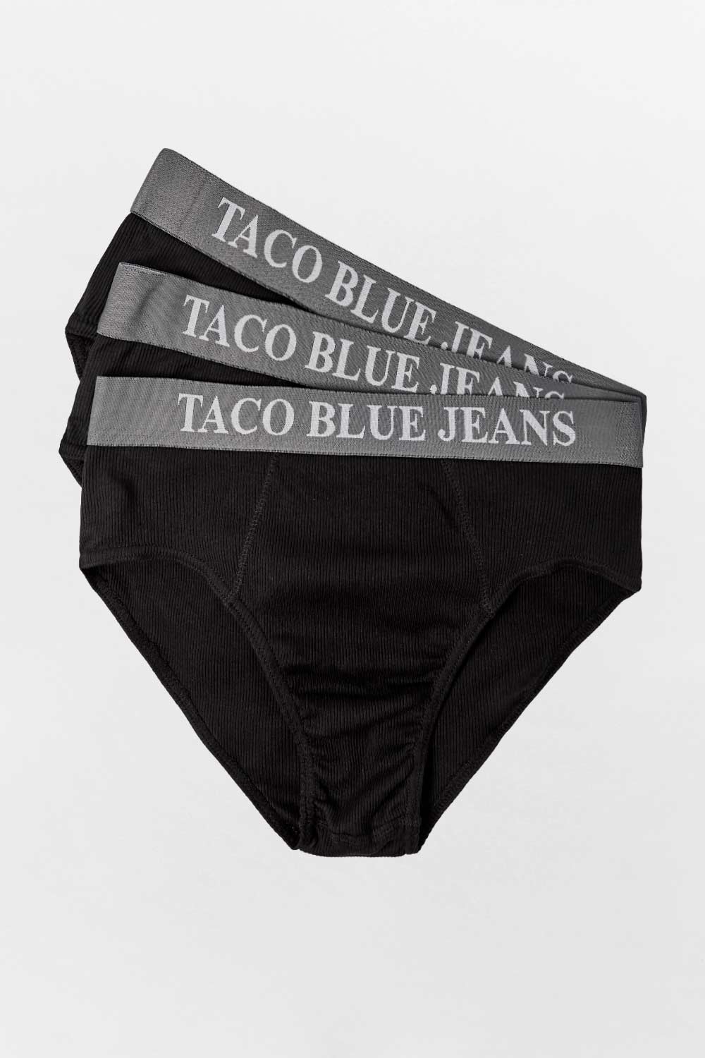 Kit De Cueca Slip Taco Blue Preto