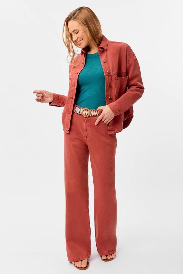 Calça Color Wide Leg Goiaba GOIABA/46