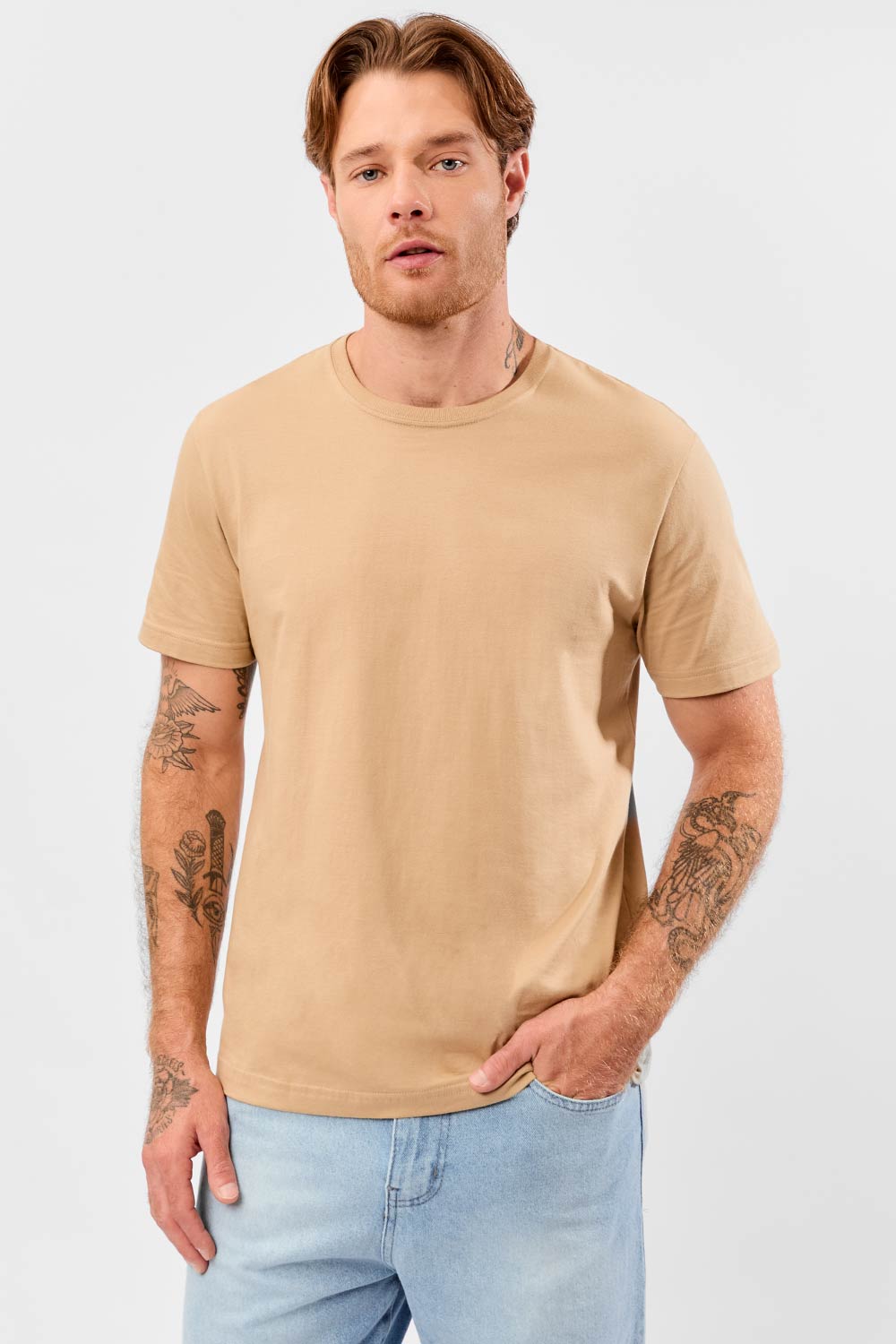 T-Shirt Básica Comfort Khaki