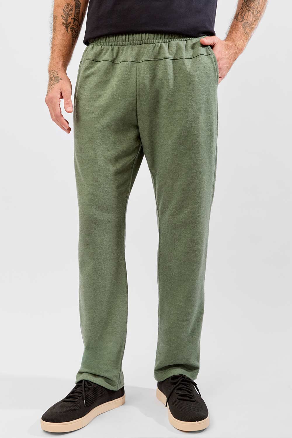 Calça Moletom Tricot Verde Militar