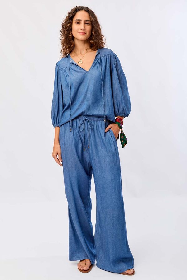 Calça Jeans Wide Leg Destroyer destroyer/M