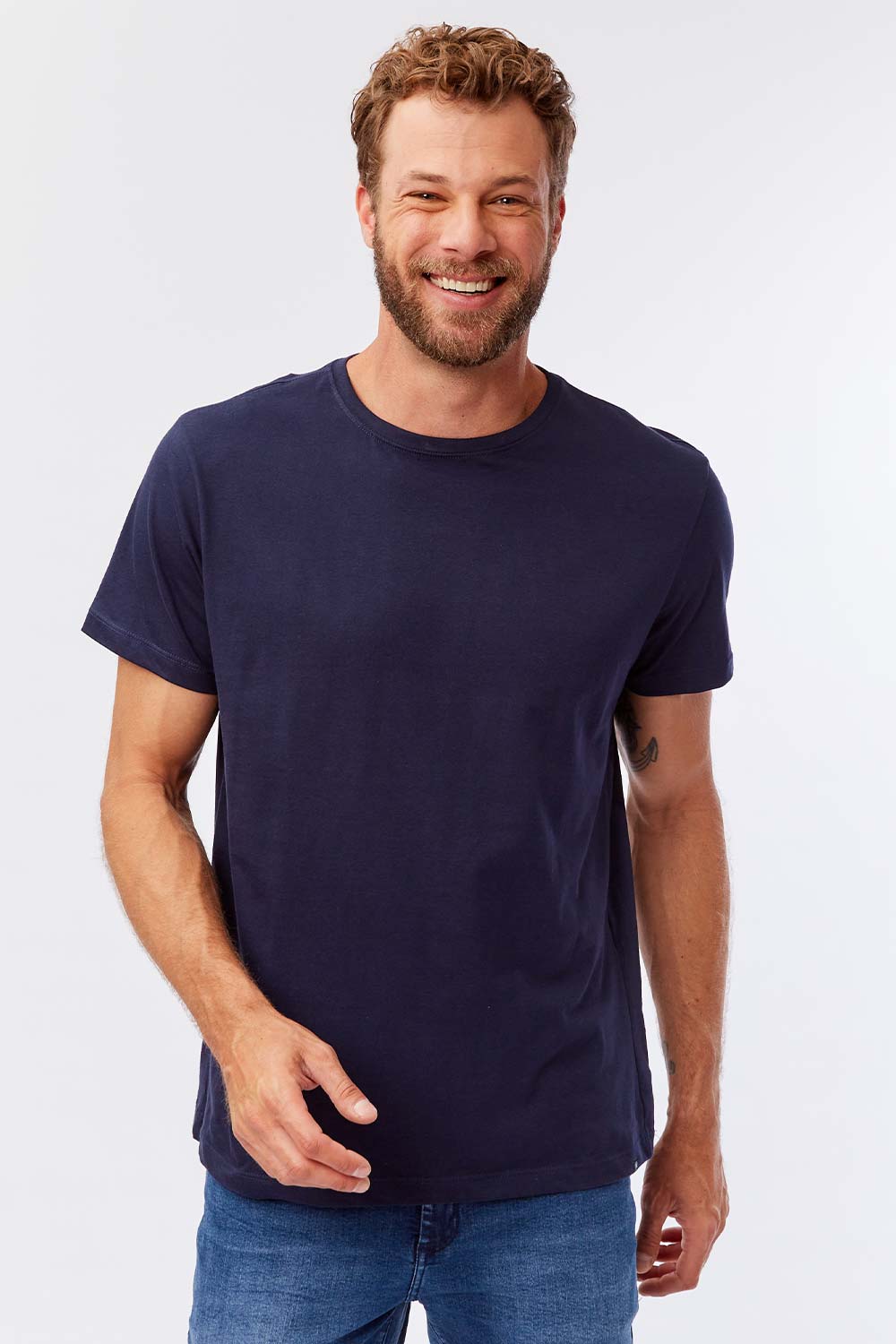 T-Shirt Básica Color Fit Azul Marinho