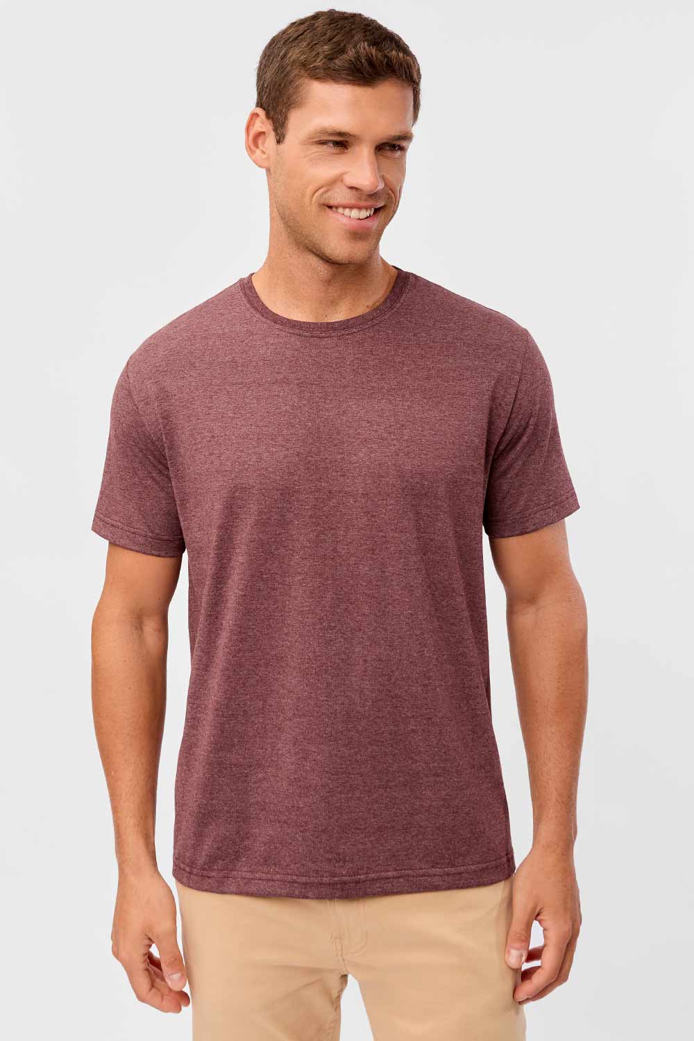 T-Shirt Básica Mescla Comfort Vinho
