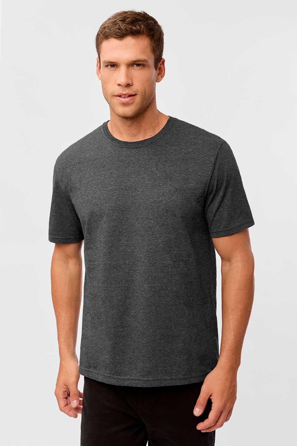 T-Shirt Básica Mescla Comfort Grafite
