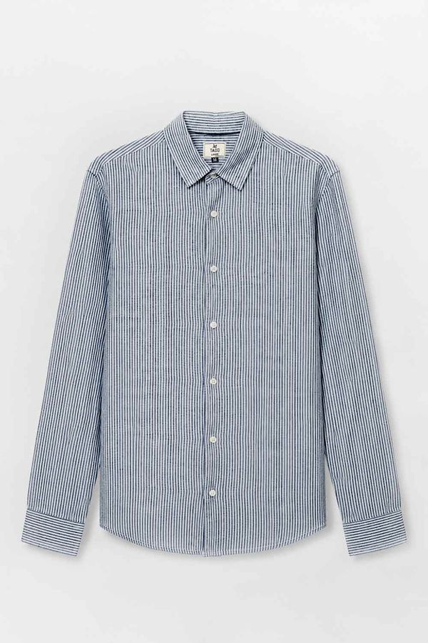 Camisa Listrada Azul Jeans AZUL JEANS/M