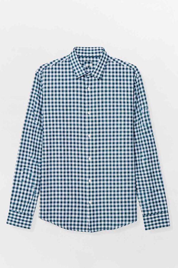 Camisa Xadrez Vichy Azul Jeans AZUL JEANS/G