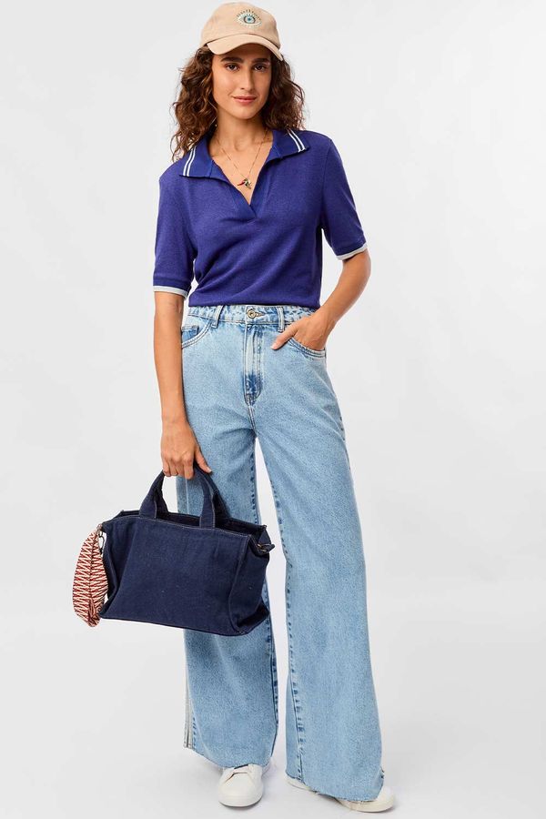 Calça Jeans Wide Leg Listra Lateral Destroyer destroyer/36