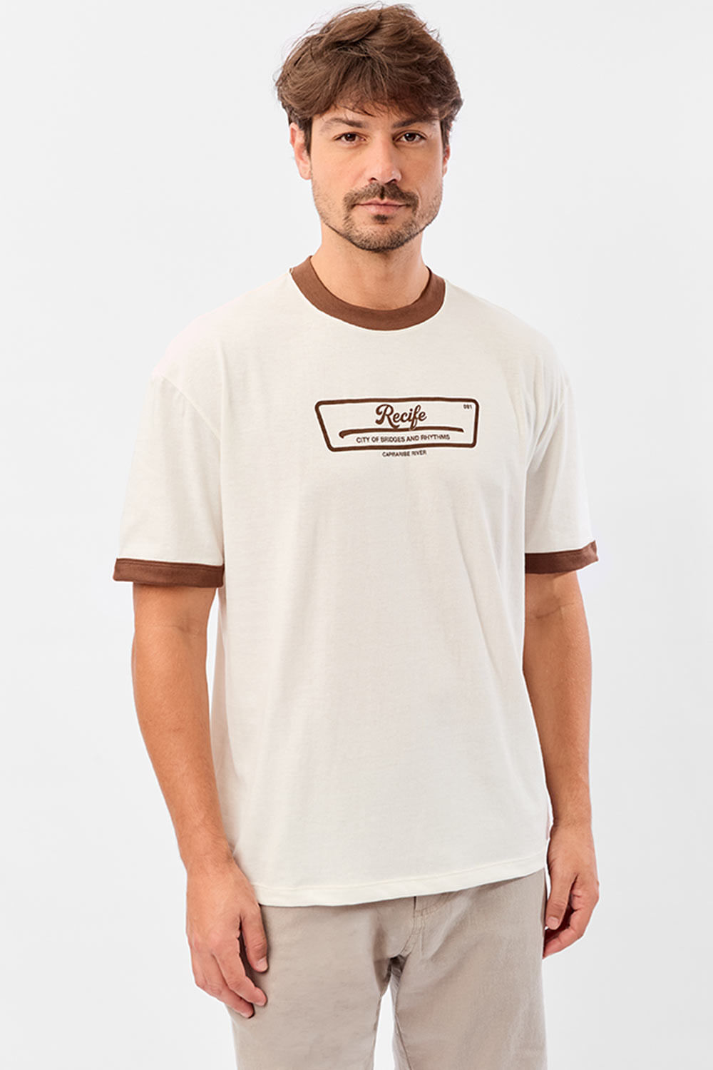 T-Shirt Estampada Recife Off White