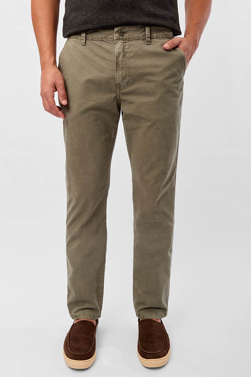 Calça Chino Estonada Verde