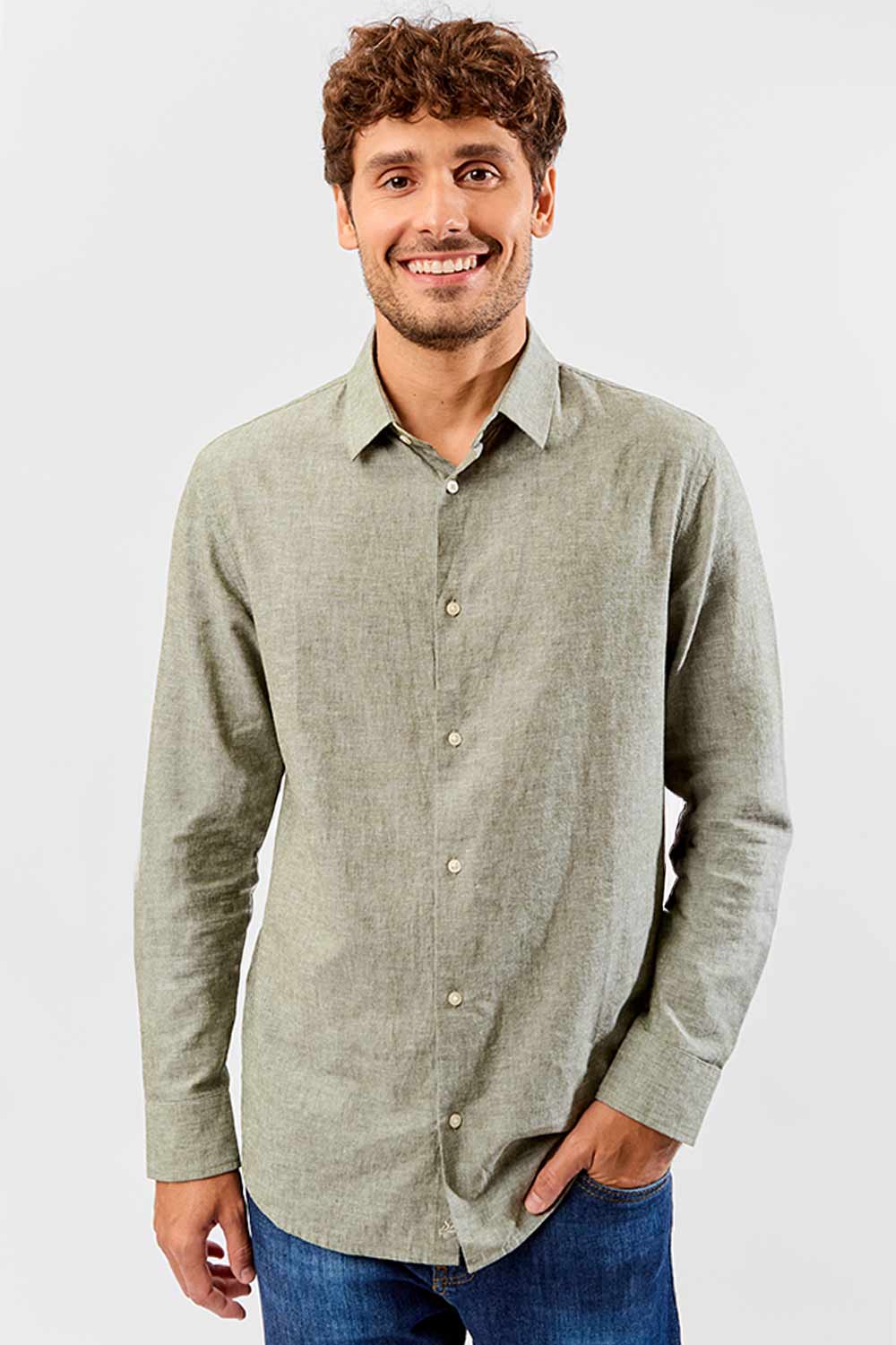 Camisa Linho Verde