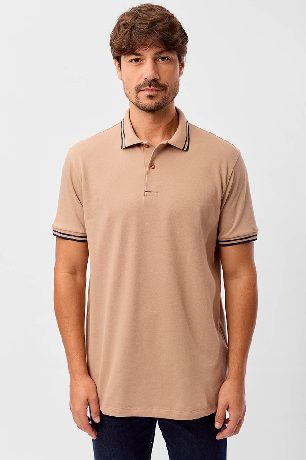 Polo Básica Comfort Piquet Khaki
