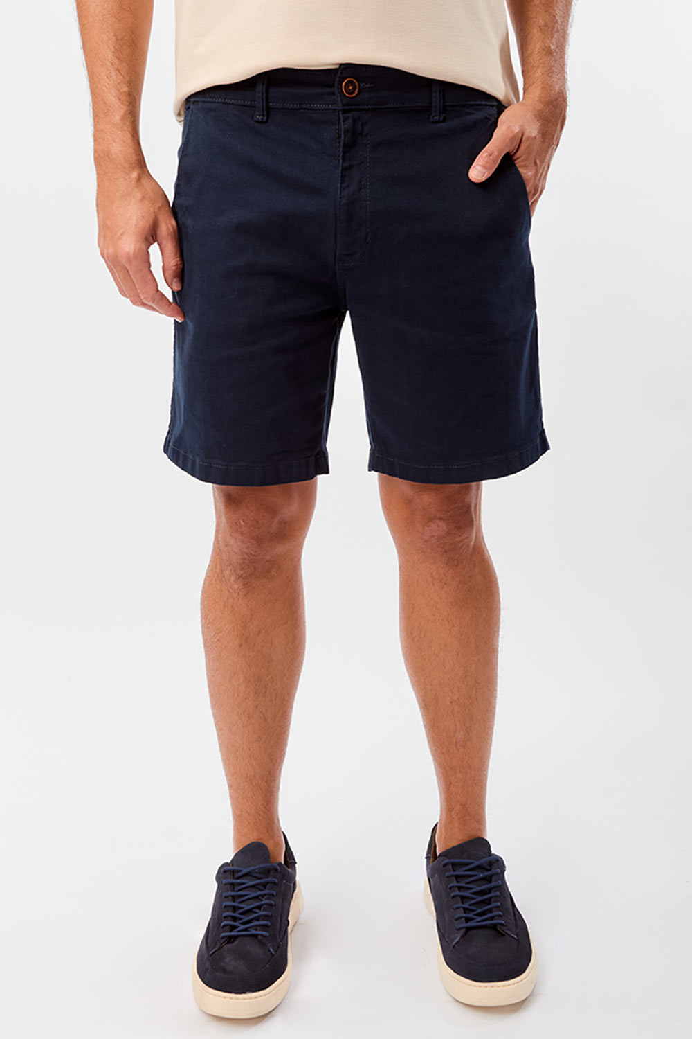 Bermuda Chino New Flex Azul Marinho